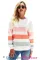 Asvivid Womens Color Block Striped Sweatshirt Crewneck Long Sleeve Loose Pullover Tops