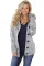 Asvivid Womens Button Down Cable Knit Cardigans Fleece Hooded Zipper Sweater Coats With Pockets