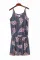 Asvivid Womens Casual Spaghetti Straps Crew Neck Printed Beach Mini Dress Sundresses S-XL