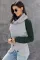 Asvivid Womens Cowl Neck Pullover Sweater Tops for Women Cozy Color Block Wrap Button Asymmetrical Knitted Jumper Outwear