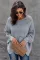 Asvivid Womens Oversized Batwing Sleeve Hollow Out Knit Pullover Sweater Scallop Hem Jumper Tops