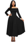 Asvivid Women's High Waist Pleated A Line Long Skirt Front Slit Belted Maxi Skirt S-XXL