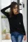 Asvivid Womens Long Sleeve Crewneck Sweater Twist Knot Solid Loose Pullover Sweater Tops