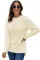 Asvivid Womens Cozy Long Sleeve Crewneck Sweater Popcorn Knitted Loose Pullover Sweater Tops