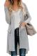 Asvivid Womens Open Front Long Cardigans Solid Button Down Knit Sweater Coat With Pocket