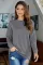 Asvivid Womens Crewneck Long Sleeve Zipper Tunic Sweatshirt Solid Pullover Tops