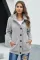 Asvivid Womens Button Down Cable Knit Cardigans Fleece Hooded Sweater Coats With Pockets