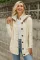 Asvivid Womens Button Down Cable Knit Cardigans Fleece Hooded Sweater Coats With Pockets