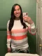 Asvivid Womens Cowl Neck Color Block Striped Hooded Sweatshirt Drawstring Hoodie Loose Pullover Tops