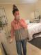 Asvivid Womens Cowl Neck Color Block Striped Tunic Sweatshirt Drawstring Pullover Tops with Pocket