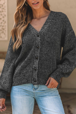 Solid Button V Neck Shift Casual Cardigans LC2711202-11