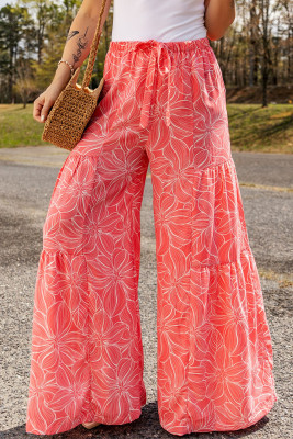 Bohemian Floral Print Wide Leg Pants LC7711879-10