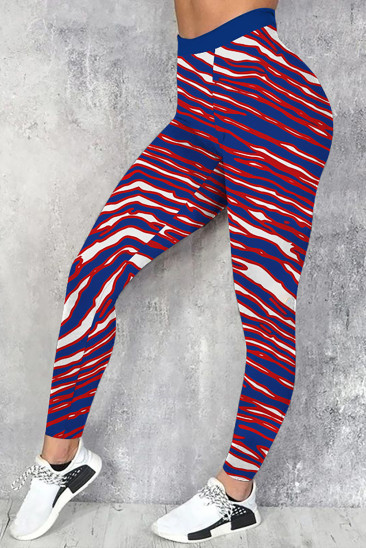Red and Blue Striped Joggers Yoga Pants LC260322-P403