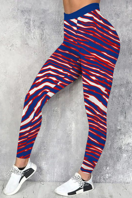 Red and Blue Striped Joggers Yoga Pants LC260322-P403