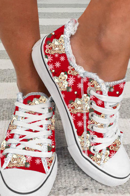 Christmas Santa Claus Flats Canvas Shoes BH023496-P3