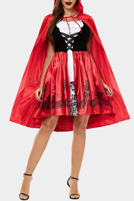 Halloween Cape Little Red Riding Hood Costume Cosplay Character Uniform LC6117997-P3