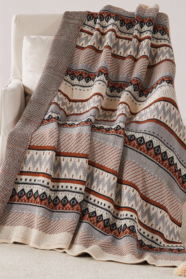 Bohemian Style Knitted Blanket BH05349-22