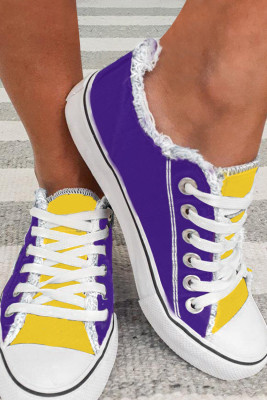 Purple Yellow Daily Flat Canvas Shoes BH023417-P7