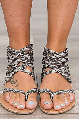 Strappy Braided Flat Flip Sandals BH022720-1