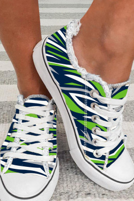 Stripe Graphic Daily Flat Canvas Shoes BH023495-P605