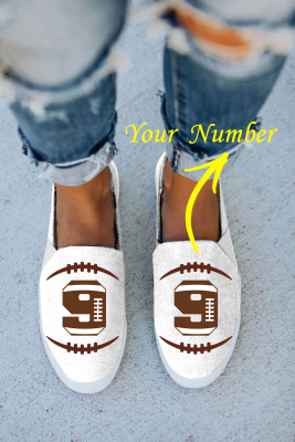 Custom American Football Casual Daily Flats Shoes BH022421-1-T01