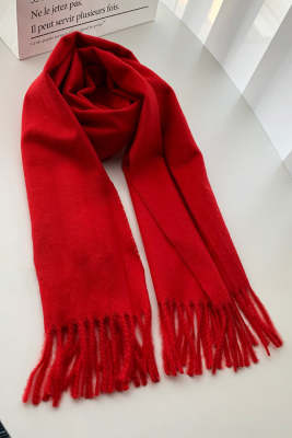 Solid Red Scarves BH04105-3