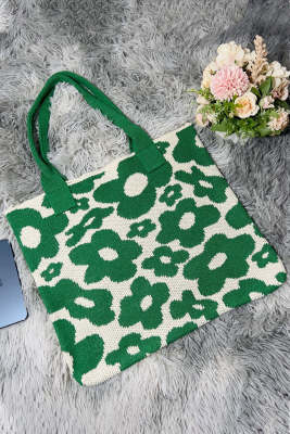 Floral Knitted Large Capacity Single Shoulder Bag BH03912-9