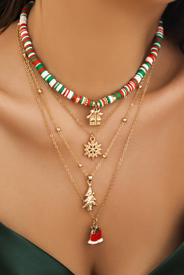 Christmas Beads Choker Necklaces BH012721-P12