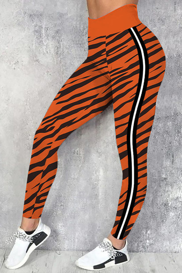 Tiger Striped  Casual Yoga Leggings LC260329-P5014