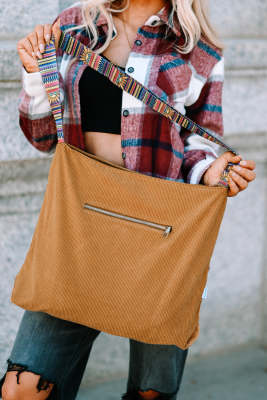 Corduroy Simple Diagonal Canvas Bag BH03191-17
