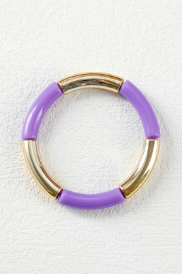 Acrylic Color Block Bracelet BH012830-8