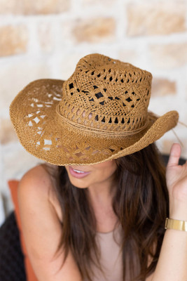 Hollow-out Straw Cowboy Hat BH042476-16