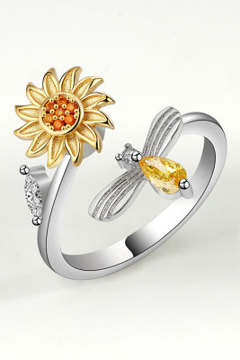 Sunflower Spin Anxiety Decompression Spin Ring BH011496-13