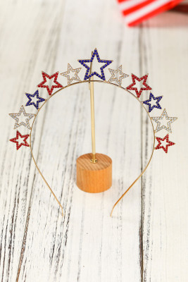 Rhinestone Stars Independence Day Alloy Headband BH042510-12