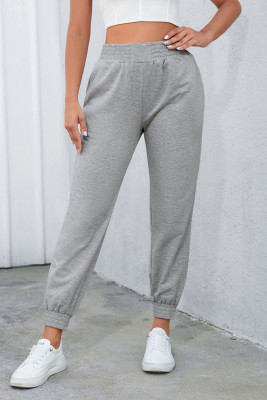 Smocked High Waist Jogger Pants LC7711524-11