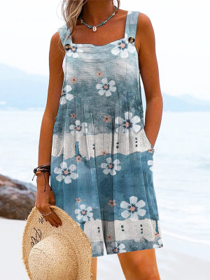 Floral Gradient Casual  Rompers LC6412623-4