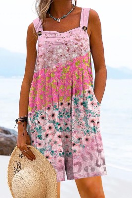 Floral Sleeveless Casual Rompers LC6412613-10