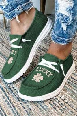 Lucky Clover Lace up Slip on Shoes BH022127-9