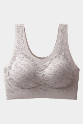 Lace U Neck Sheath Basic Bra Bralettes LC122481-11