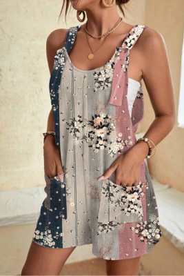 Floral Casual Sleeveless Rompers LC6412605-19