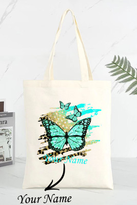 Custom Personalized Name Spring Floral Graphic Shoulder Shopping Bag Canvas Bag LC18086-1-T15