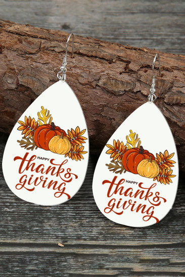 Thanksgiving Pumpkin Hook Earrings BH013534-1
