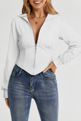 V Neck Sheath Active Casual Hoodies LC25311987-1