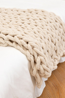 Chunky Knit Large Throw Blanket BH05443-18