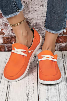 Lacing Decor Outdoors Canvas Loafers BH021503-14