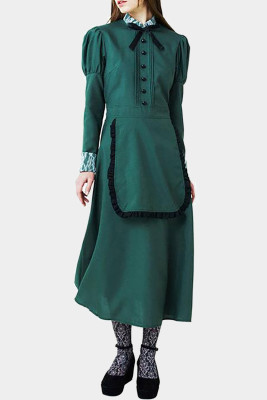 Halloween Costumes Lace High-neck Bat Maid Dress LC6118004-P209