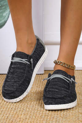 Lace Up Decor Slip On Casual Shoes BH02234-11