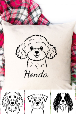 Pet Gifts Linen Throw Personalized Pillow Covers BH05357-15-T05
