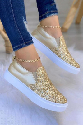 Sequin Thick Sole Lefu Shoes Loafers BH02285-1012