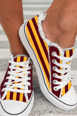 American Football Stripe Daily Flat Canvas Shoes BH023477-P503